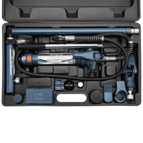 Растяжка гидравлическая, 4 т, набор из 17 предметов, 7 сменных насадок, в пластиковом кейсе Stels по ценам производителя в Уфе с доставкой по всей России