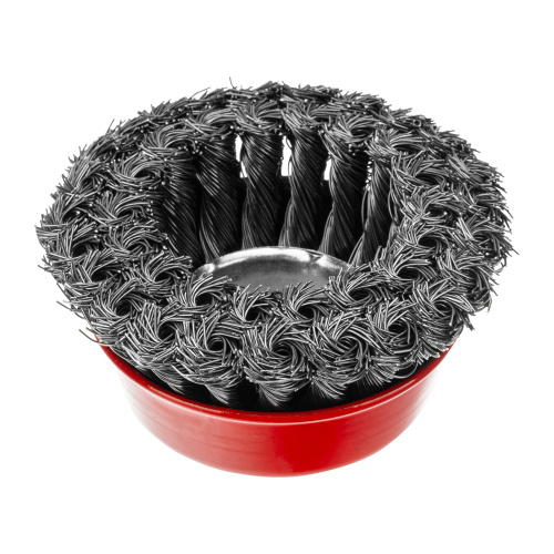 Щетка для УШМ, 100 мм, М14, "чашка", двухрядная, крученая проволока 0.5 мм Matrix по ценам производителя в Уфе с доставкой по всей России