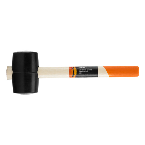 Киянка резиновая, 340 г, черная резина, деревянная рукоятка Sparta по ценам производителя в Уфе с доставкой по всей России