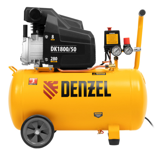 Компрессор воздушный DK1800/50, Х-PRO 1.8 кВт, 280л/мин, 50л Denzel по ценам производителя в Уфе с доставкой по всей России