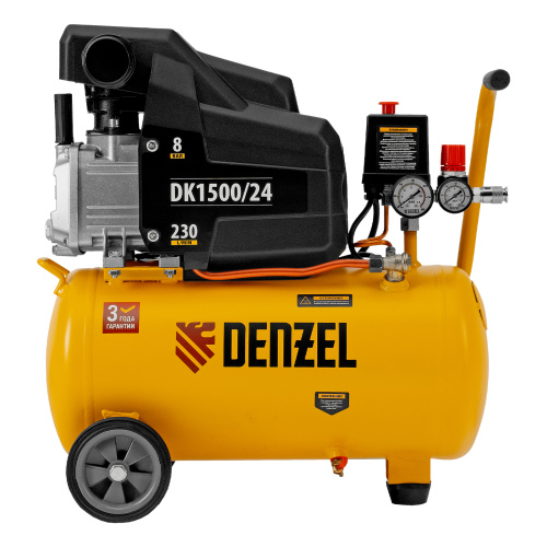 Компрессор воздушный DK1500/24, Х-PRO 1.5 кВт, 230 л/мин, 24 л Denzel по ценам производителя в Уфе с доставкой по всей России