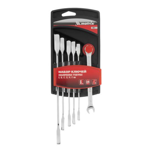 Набор ключей комбинированных, трещеточных 6 шт Matrix по ценам производителя в Уфе с доставкой по всей России