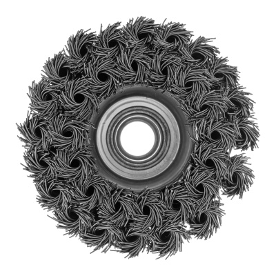 Щетка для УШМ, 75 мм, М14, "чашка", двухрядная, крученая проволока 0.5 мм Matrix по ценам производителя в Уфе с доставкой по всей России