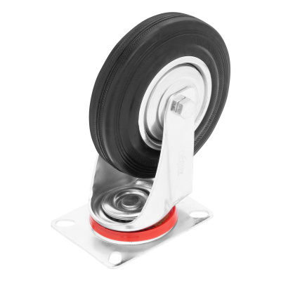 Колесо поворотное D 125 мм, крепление  платформенное Сибртех по ценам производителя в Уфе с доставкой по всей России