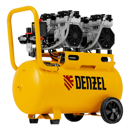 Компрессор безмасляный, малошумный DLS 1500/50, 1500 ВТ, 2x750, 50 л, 260 л/мин Denzel по ценам производителя в Уфе с доставкой по всей России