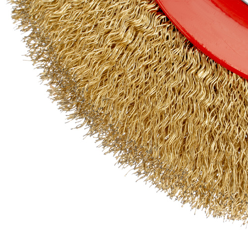 Щетка для точила, 150 мм, посадка 32 мм, плоская, латунированная витая проволока Matrix по ценам производителя в Уфе с доставкой по всей России