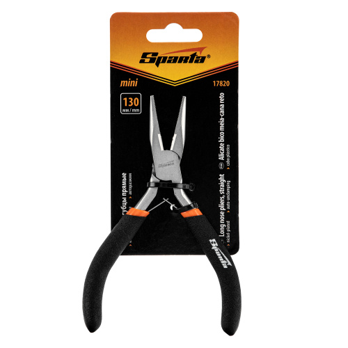 Длинногубцы прямые Mini, 130 мм, никелированные, авторазжим Sparta по ценам производителя в Уфе с доставкой по всей России