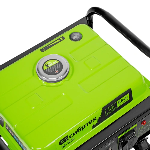 Генератор бензиновый БС-1200, 1 кВт, 230 В, четырехтактный, 5.5 л, ручной стартер Сибртех по ценам производителя в Уфе с доставкой по всей России