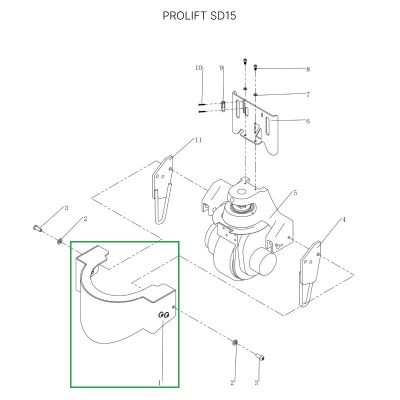 Кожух моторного отсека для тележек SD15 по ценам производителя в Уфе с доставкой по всей России