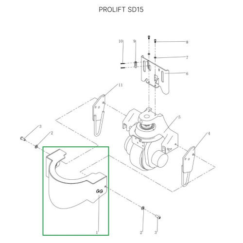 Кожух моторного отсека для тележек SD15 по ценам производителя в Уфе с доставкой по всей России