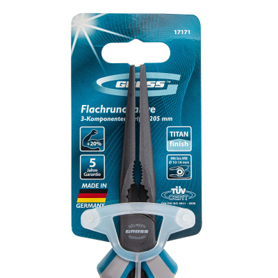 Длинногубцы прямые 205 мм, трехкомпонентные рукоятки Gross по ценам производителя в Уфе с доставкой по всей России