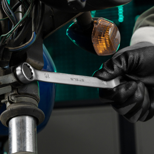 Ключ комбинированный, 16 мм, CrV, матовый хром Stels по ценам производителя в Уфе с доставкой по всей России