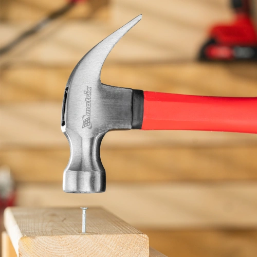 Молоток-гвоздодер optimal, 450 г, фибергласовая обрезиненная рукоятка Matrix по ценам производителя в Уфе с доставкой по всей России