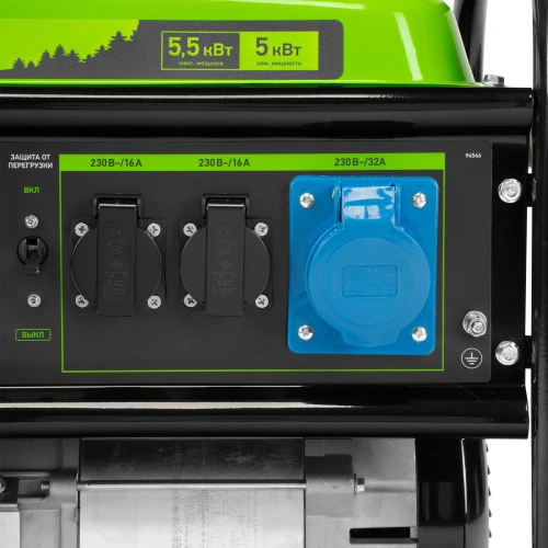 Генератор бензиновый БС-6500, 5.5 кВт, 230В, четырехтактный, 25 л, ручной стартер Сибртех по ценам производителя в Уфе с доставкой по всей России