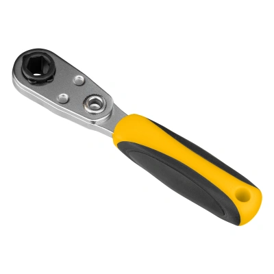 Ключ-трещотка для бит 1/4", 52 зуба, CrMo, адаптер для торцевых головок Denzel по ценам производителя в Уфе с доставкой по всей России