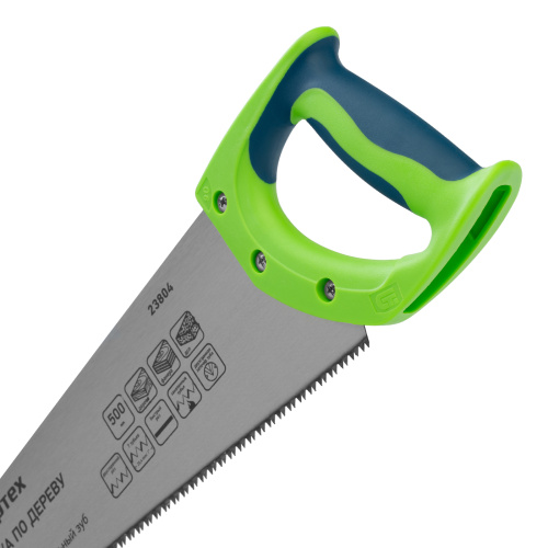 Ножовка по дереву "Зубец", 500 мм, 7-8 TPI, каленый зуб 2D, двухкомпонентная рукоятка Сибртех по ценам производителя в Уфе с доставкой по всей России