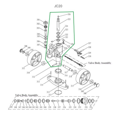 Гидроузел в сборе для гидравлических тележек JC20 по ценам производителя в Уфе с доставкой по всей России
