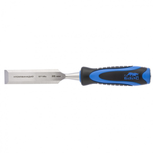 Долото-стамеска, плоская, 26 мм, двухкомпонентная рукоятка, металлический затыльник Барс по ценам производителя в Уфе с доставкой по всей России