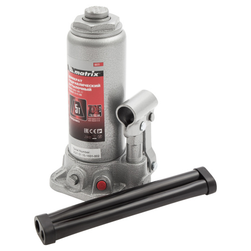 Домкрат гидравлический бутылочный, 5 т, высота подъема 216-413 мм Matrix по ценам производителя в Уфе с доставкой по всей России