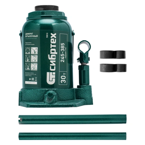 Домкрат гидравлический бутылочный, 30 т, 245-385 мм Сибртех по ценам производителя в Уфе с доставкой по всей России