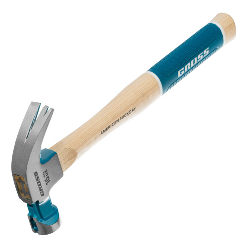Молоток-гвоздодер, 450 г, угол 45, магнит, обрезиненная рукоятка American hickory GROSS по ценам производителя в Уфе с доставкой по всей России