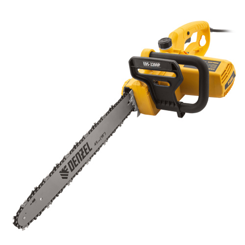 Пила цепная электрическая EDS-2200P, 2.2 кВт,поперечная, шина 45 см, шаг 3/8, паз 1.3 мм, 63 звена Denzel по ценам производителя в Уфе с доставкой по всей России