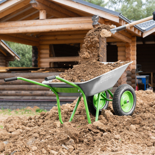 Тачка садовая, 2-х колесная, грузоподъемность 120 кг, объем 65 л Сибртех по ценам производителя в Уфе с доставкой по всей России