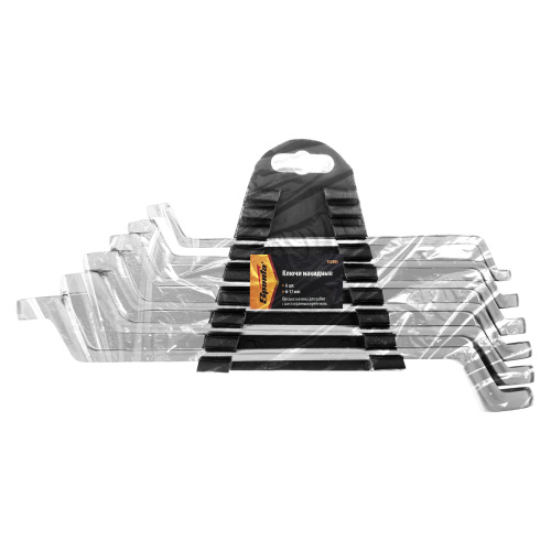 Набор ключей накидных, 6-17 мм, 6 шт, хромированные Sparta по ценам производителя в Уфе с доставкой по всей России