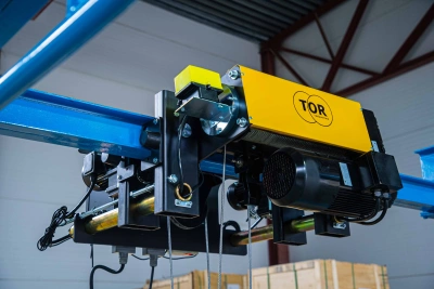 Таль передвижная двухскоростная с уменьшенной строительной высотой  3,2т  6м 4/1 380В электрическая канатная TOR SHA8 2D по ценам производителя в Уфе с доставкой по всей России