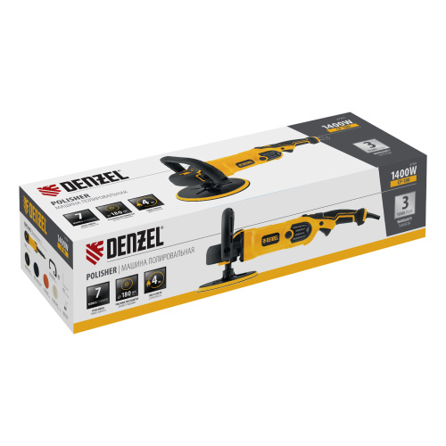 Машина полировальная CP-180, 1400 Вт, 180 мм, 0-3000 об/мин Denzel по ценам производителя в Уфе с доставкой по всей России