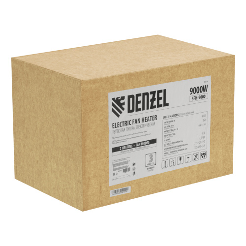 Тепловая пушка SFH-9000, 400 В, 850 м3/ч, вентилятор 3 режима, 6000/9000 Вт Denzel по ценам производителя в Уфе с доставкой по всей России