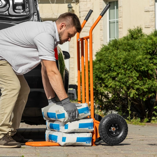 Тележка ручная 2-х колесная, усиленная, г/п 250кг, откидная платформа 530х400мм Сибртех по ценам производителя в Уфе с доставкой по всей России