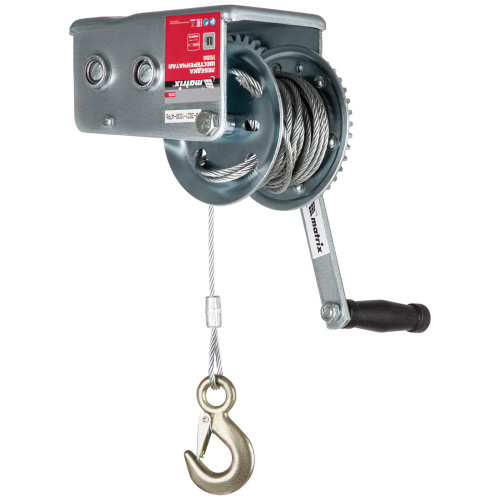 Лебедка шестеренчатая, тяга 0.8 т, тросовая Matrix по ценам производителя в Уфе с доставкой по всей России