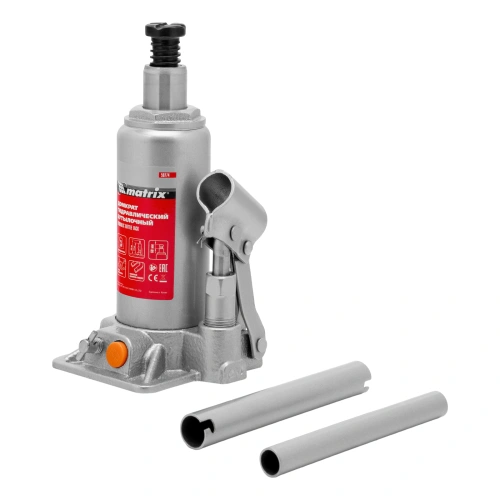 Домкрат гидравлический бутылочный, 3 т, h подъема 178-343 мм, в пластиковом кейсе Matrix по ценам производителя в Уфе с доставкой по всей России