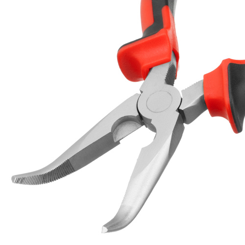 Длинногубцы изогнутые Nickel, 180 мм, никелированные, двухкомпонентные рукоятки Matrix по ценам производителя в Уфе с доставкой по всей России