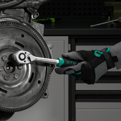 Набор инструментов, 1/2", 1/4", CrV, пластиковый кейс 76 предметов Stels по ценам производителя в Уфе с доставкой по всей России