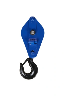 Блок монтажный однорольный с крюком TOR 1 т с откидной щекой (S)