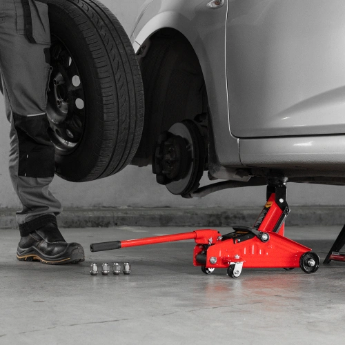 Домкрат гидравлический подкатной, 2 т, h подъема 140-285 мм, в пластиковом кейсе, compact Sparta по ценам производителя в Уфе с доставкой по всей России