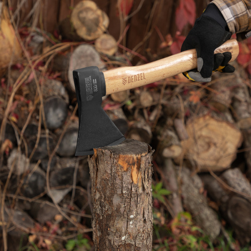 Топор, 800 г, кованый, буковое топорище Denzel по ценам производителя в Уфе с доставкой по всей России
