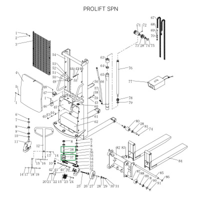 Основание ручки с рулевым валом для штабелеров SPN по ценам производителя в Уфе с доставкой по всей России