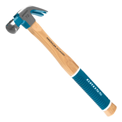 Молоток-гвоздодер, 200 г, угол 45, магнит, обрезиненная рукоятка American hickory GROSS по ценам производителя в Уфе с доставкой по всей России