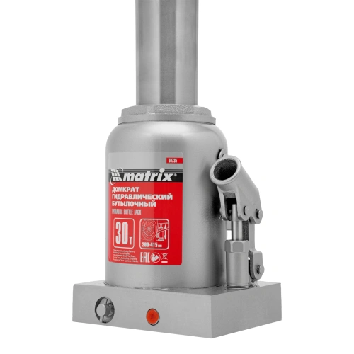 Домкрат гидравлический бутылочный, 30 т, высота подъема 260-415 мм Matrix купить в Москве с доставкой по всей России | ProtosMarket.ru