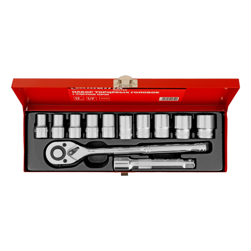 Набор торцевых головок, 1/2", головки 10 - 24 мм, с трещот. ключом, 12 предметов Matrix по ценам производителя в Уфе с доставкой по всей России