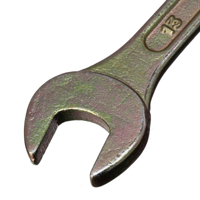 Ключ рожковый, 12 х 13 мм, желтый цинк Сибртех по ценам производителя в Уфе с доставкой по всей России