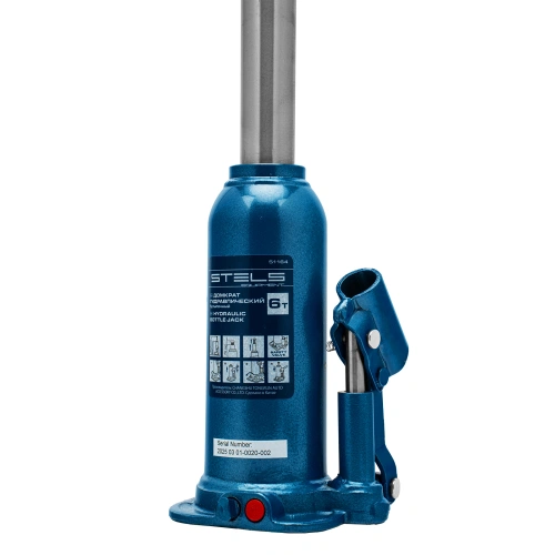 Домкрат гидравлический бутылочный, 6 т, h подъема 207-404 мм Stels по ценам производителя в Уфе с доставкой по всей России