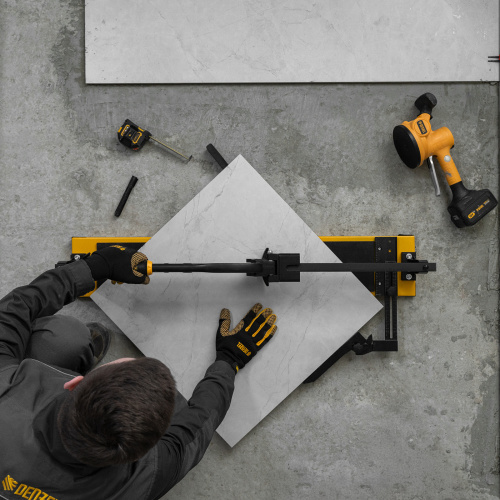 Плиткорез рельсовый 800х16мм, каретка на подш., стальная станина, усил. рукоятка-пенал Denzel по ценам производителя в Уфе с доставкой по всей России