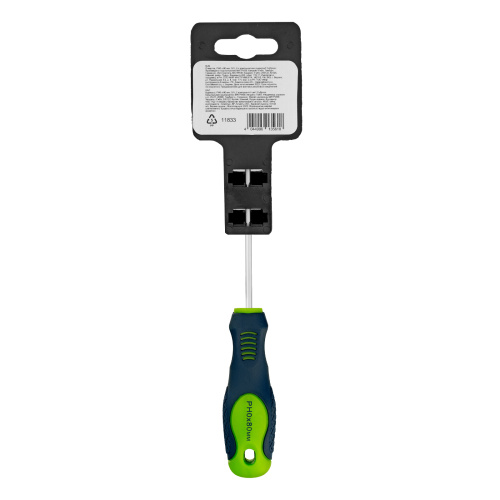 Отвертка, PH0 х 80 мм, CrV, двухкомпонентная рукоятка Сибртех по ценам производителя в Уфе с доставкой по всей России