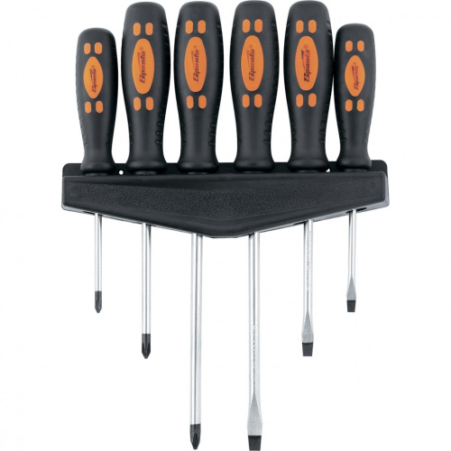 Набор отверток, двухкомпонентные рукоятки, 6 шт CrV Sparta. по ценам производителя в Уфе с доставкой по всей России