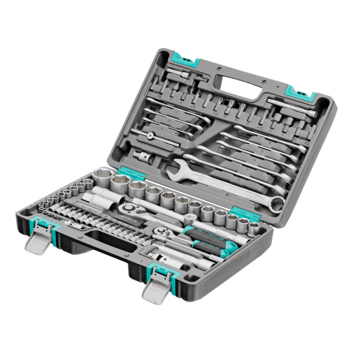 Набор инструментов, 1/2", 1/4", CrV, пластиковый кейс 82 предмета Stels по ценам производителя в Уфе с доставкой по всей России