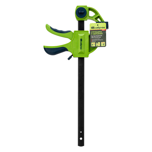 Струбцина F-образная, быстрозажимная, 200 х 70 х 420 мм, пластиковый корпус, фиксатор, двухкомпонентная рукоятка Сибртех по ценам производителя в Уфе с доставкой по всей России